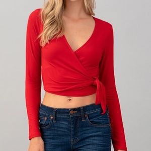 crop top tie at the side crop top shirt